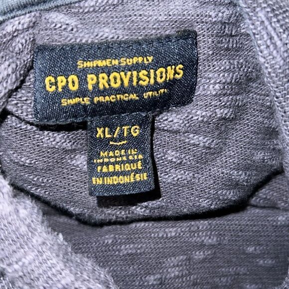 URBAN OUTFITTERS CPO Provisions Dark Grey Burnout Waffle-knit Hoodie-XL - Picture 7 of 8